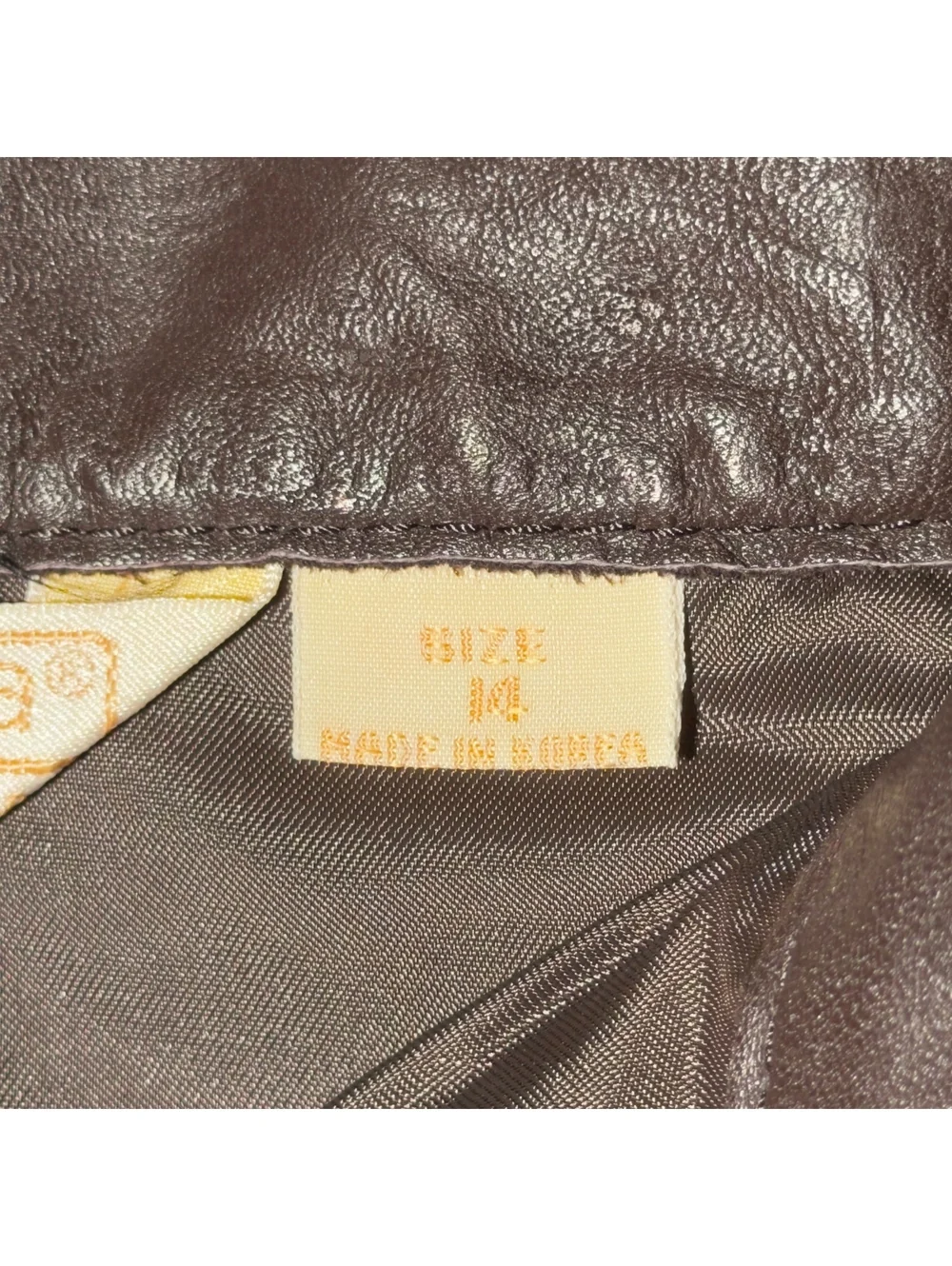 Vintage Porena Brown Leather Pants Made in Korea